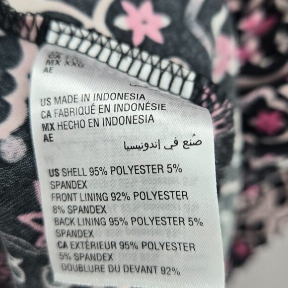 Charter Club Black Pink Geometric Midi Dress XXL - Picture 9 of 11